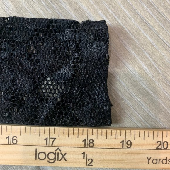 Boohoo Night V Neck Lace Bodysuit Leotard One Piece Long Sleeve Top Black Size 2 - Picture 4 of 6